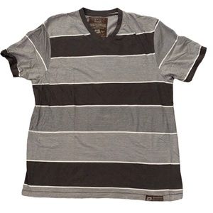 🌻 Broken Threads Brown Striped Tee
